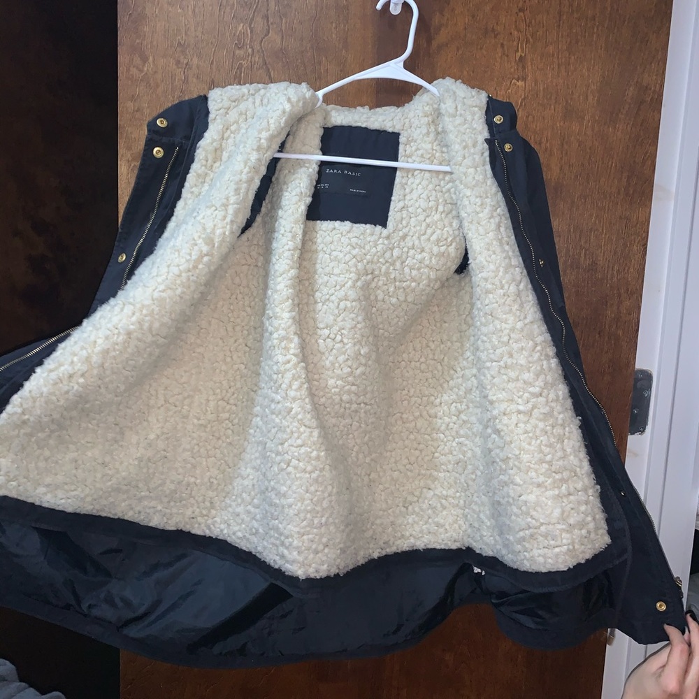 Zara Basic Pea Coat With Removable Wool Vest - image 2